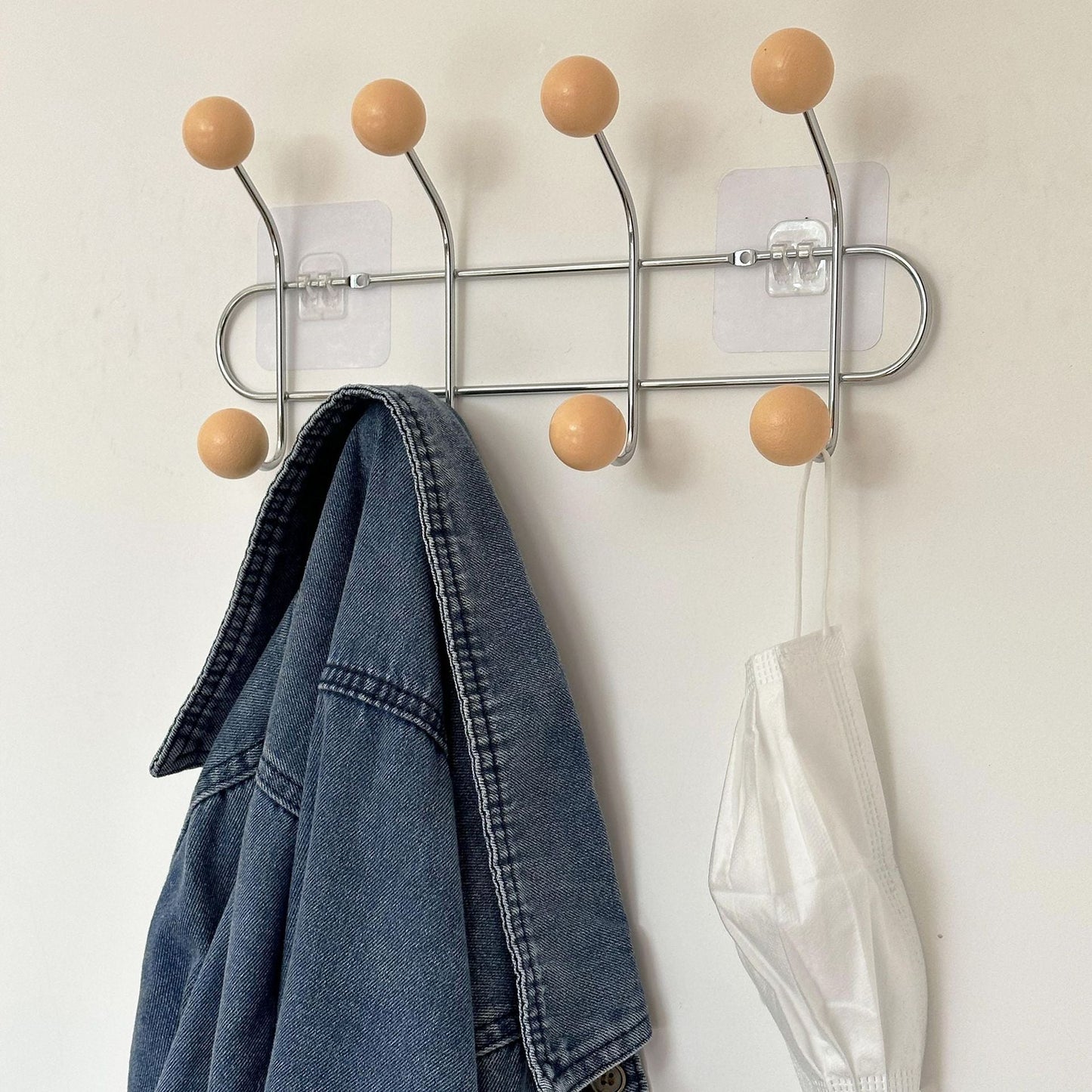 Hidden Nail Wall Hook Space Saving Coat Rack