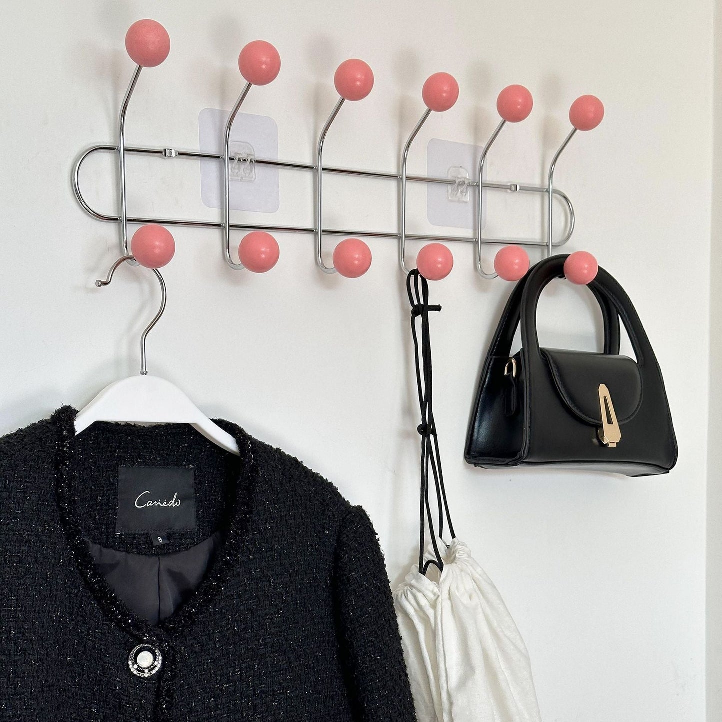 Hidden Nail Wall Hook Space Saving Coat Rack