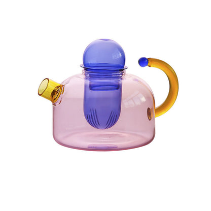 Compact Electric Ceramic Kettle with Built-in Tea Infuser