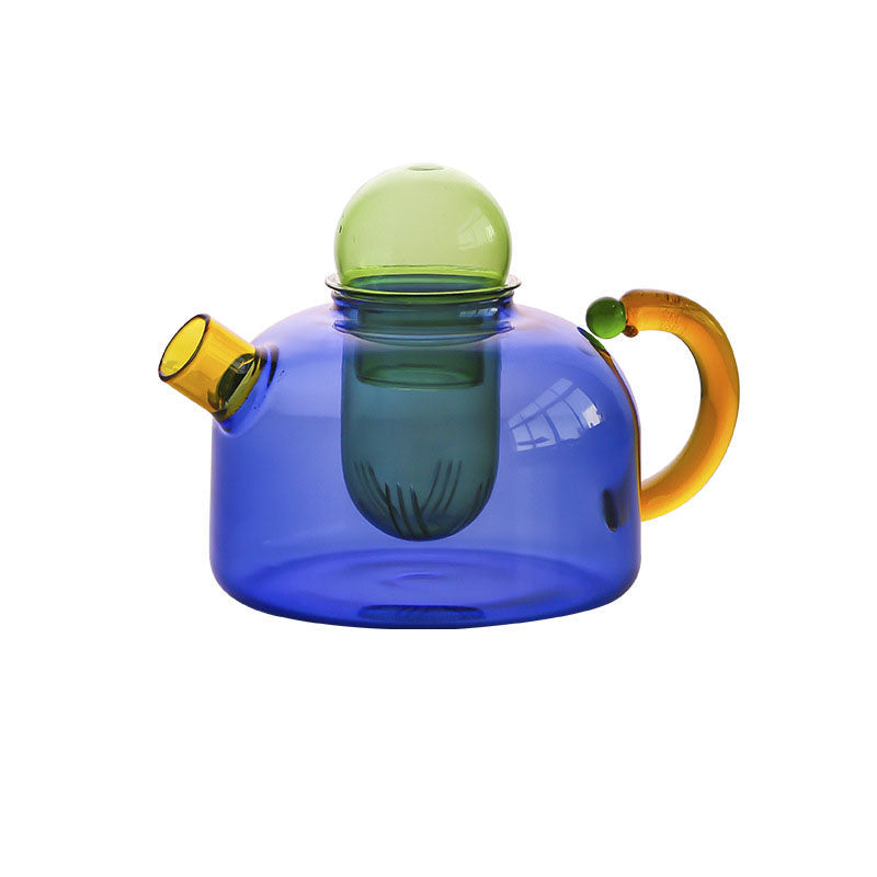 Compact Electric Ceramic Kettle with Built-in Tea Infuser