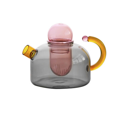 Compact Electric Ceramic Kettle with Built-in Tea Infuser
