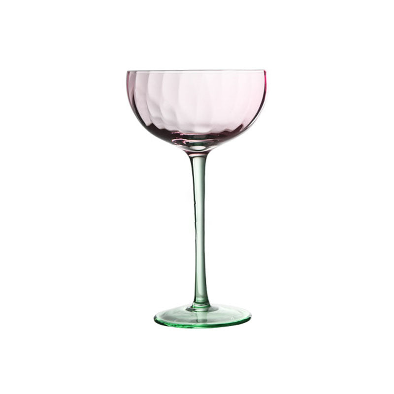 Swirly Patterned Ice Cream Cup, Fun Fall Cocktail Glass, Multicolor Striped Wine Glass