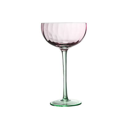 Swirly Patterned Ice Cream Cup, Fun Fall Cocktail Glass, Multicolor Striped Wine Glass
