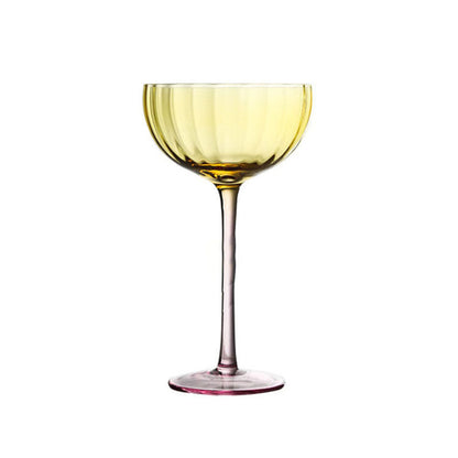 Swirly Patterned Ice Cream Cup, Fun Fall Cocktail Glass, Multicolor Striped Wine Glass