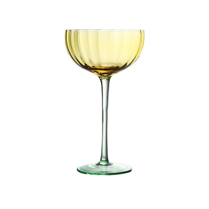 Swirly Patterned Ice Cream Cup, Fun Fall Cocktail Glass, Multicolor Striped Wine Glass