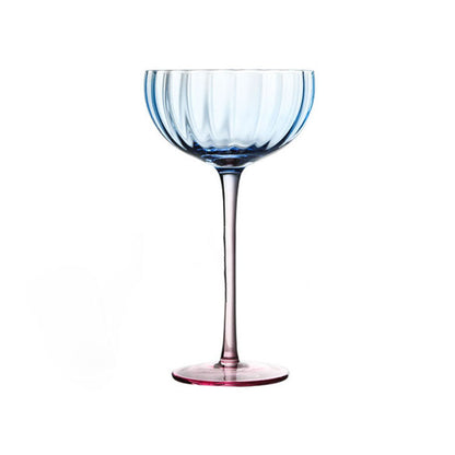 Swirly Patterned Ice Cream Cup, Fun Fall Cocktail Glass, Multicolor Striped Wine Glass