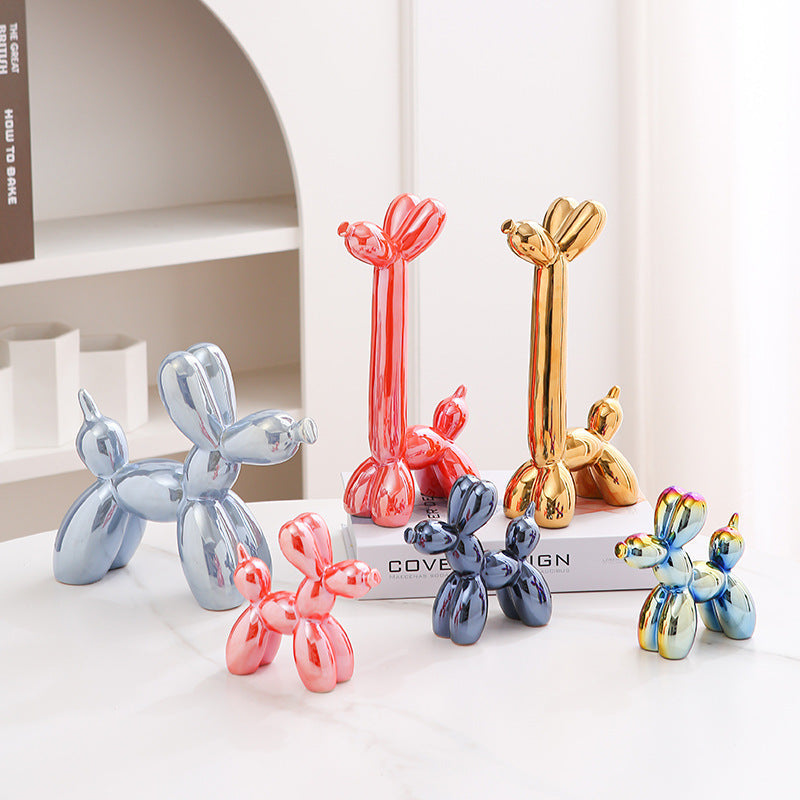Fun Cute Ceramic Dog Figurine Home Decor - Halri