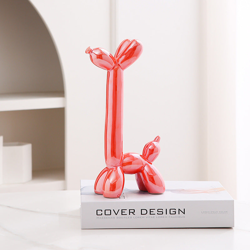 Fun Cute Ceramic Dog Figurine Home Decor