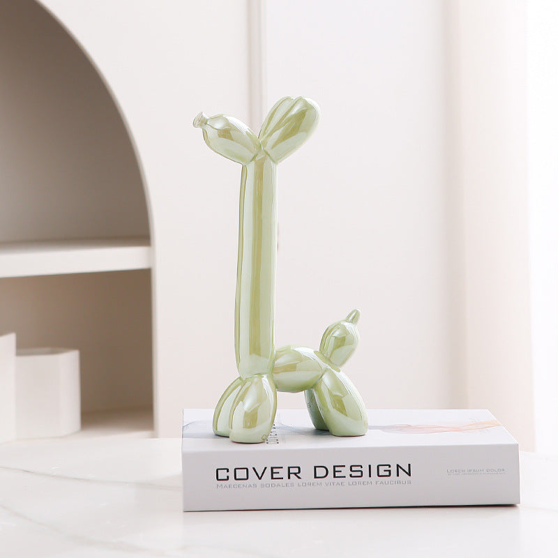 Fun Cute Ceramic Dog Figurine Home Decor