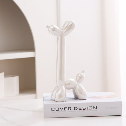 Fun Cute Ceramic Dog Figurine Home Decor