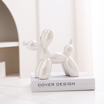 Fun Cute Ceramic Dog Figurine Home Decor