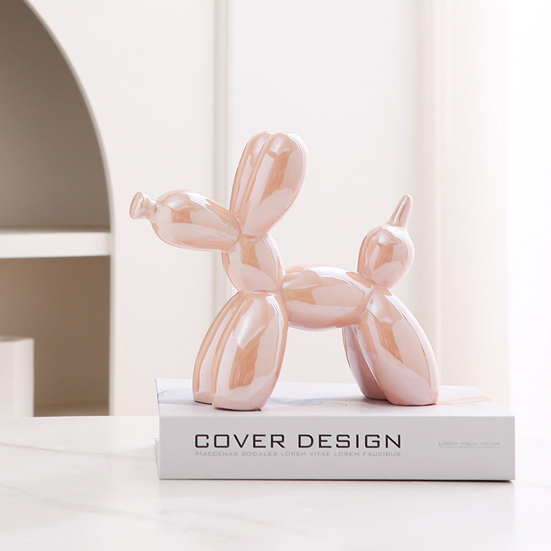 Fun Cute Ceramic Dog Figurine Home Decor