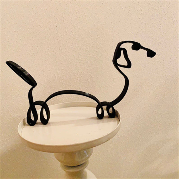 Minimalist Pet Figurine Metal Home Decor Ornament - Halri