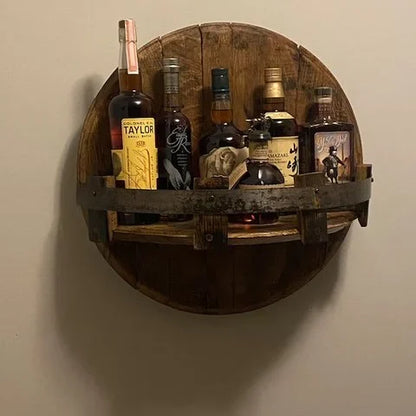 Rustic Wood Wine Bottle Rack Holder