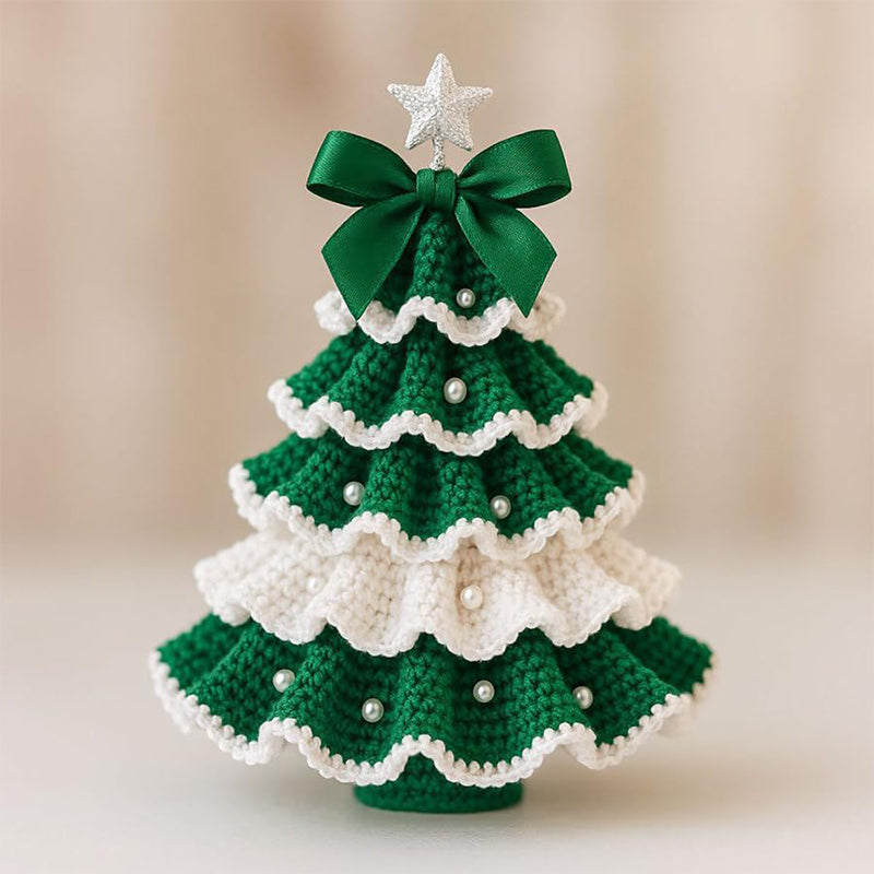 Beautiful Crocheted Mini Christmas Trees