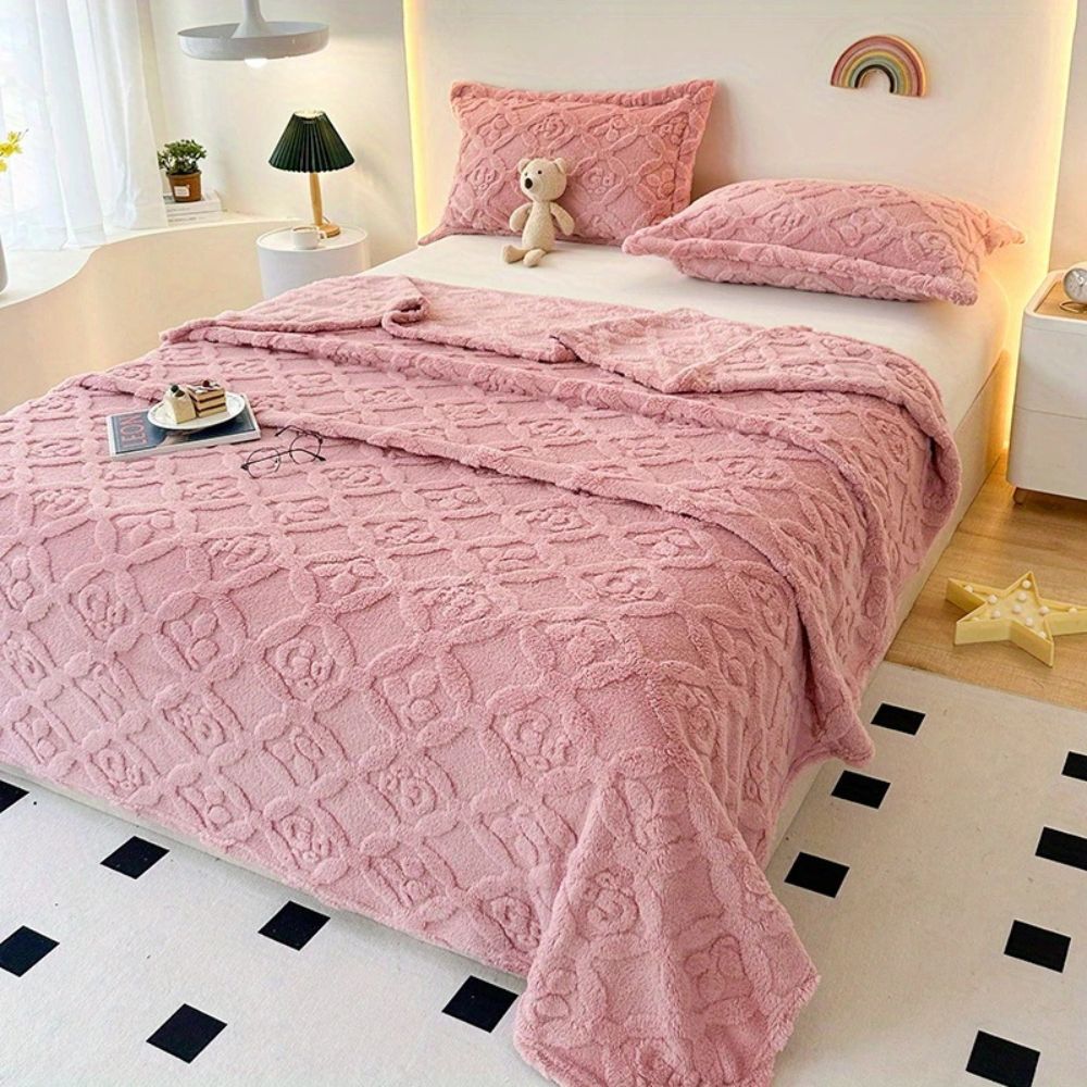 Plush Embroidered Fleece Blanket - Halri