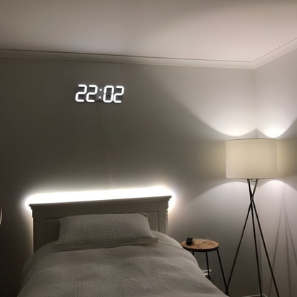 Big LED Wall Clock with Auto Dimming Feature - Halri