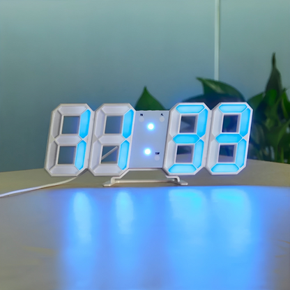 Contemporary 3D LED Wall Clock with Nightlight Function