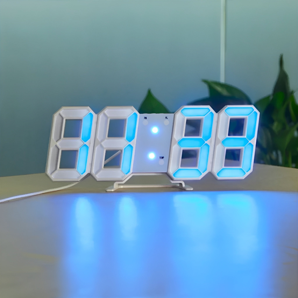 Big LED Wall Clock with Auto Dimming Feature