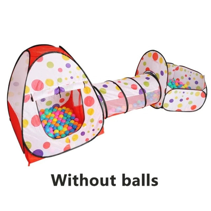 Fun Kids Play Tent with Ball Pit and Tunnel