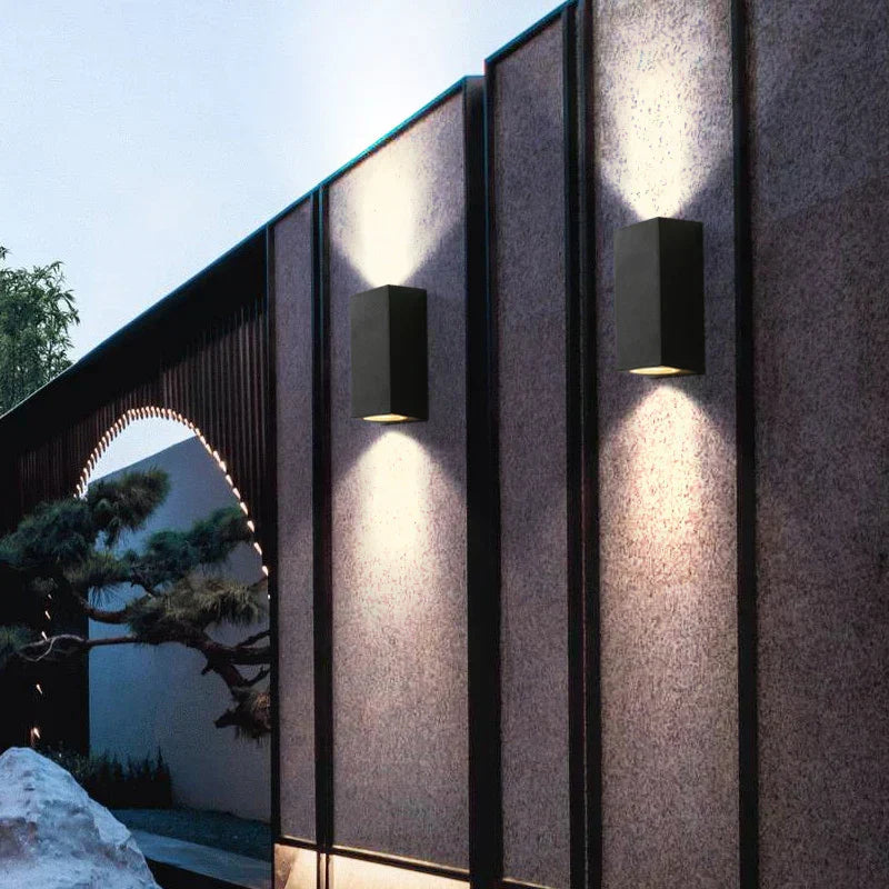 Stylish Black Outdoor LED Wall Light - Halri