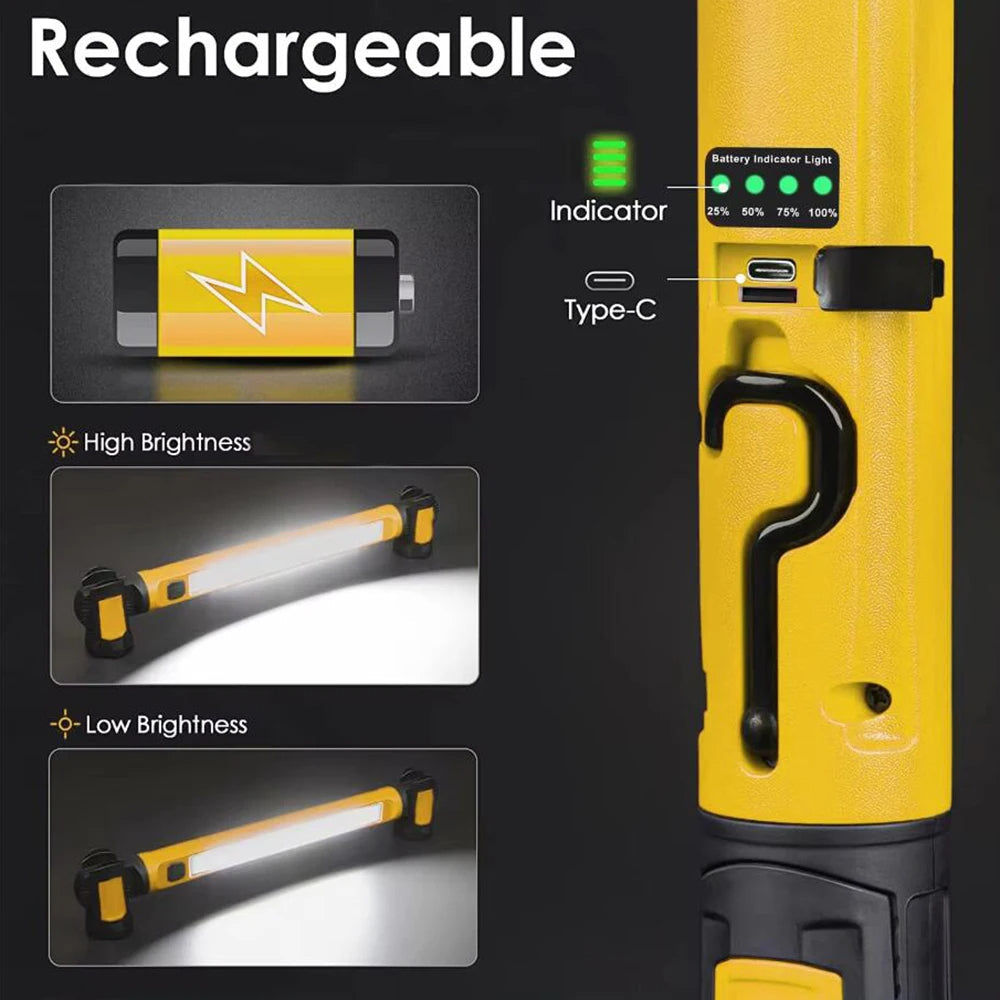 Portable LED Workshop Lamp with Strong Magnet Base