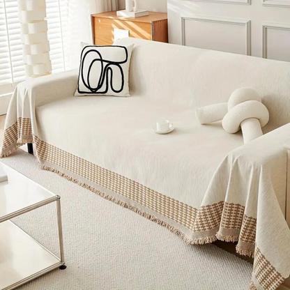 Stylish Sofa Throw Blanket with Fringe - Halri