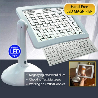 Compact LED Magnifying Glass with 3X Zoom