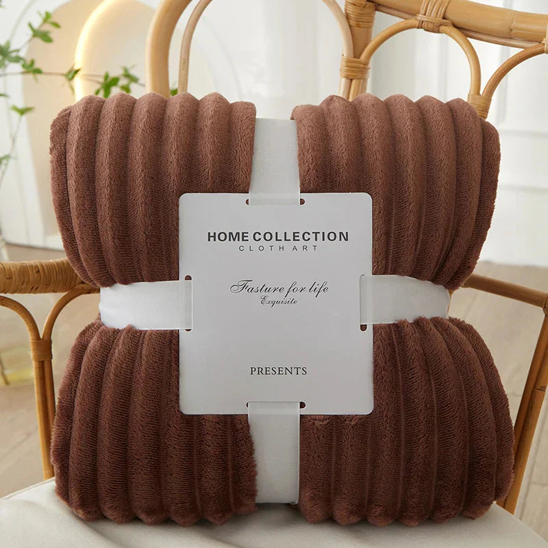 Soft Plaid Fleece Throw Blanket
