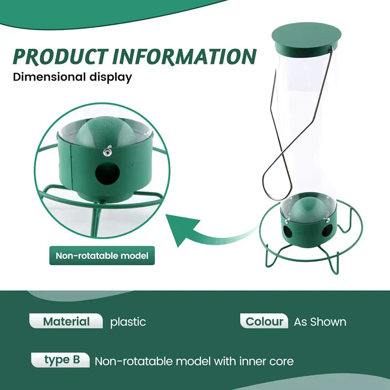 Weatherproof Bird Feeder with Multiple Feeding Ports