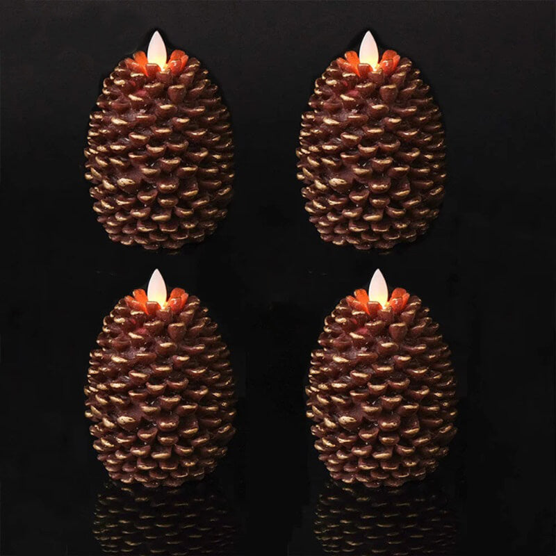 Rustic Pine Tree Flameless Candles