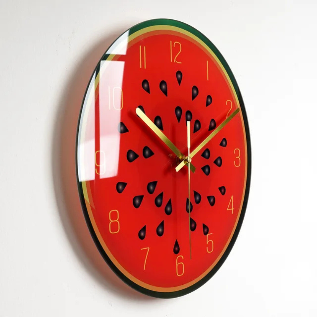 Big Round Glass Wall Clock with Classic Style