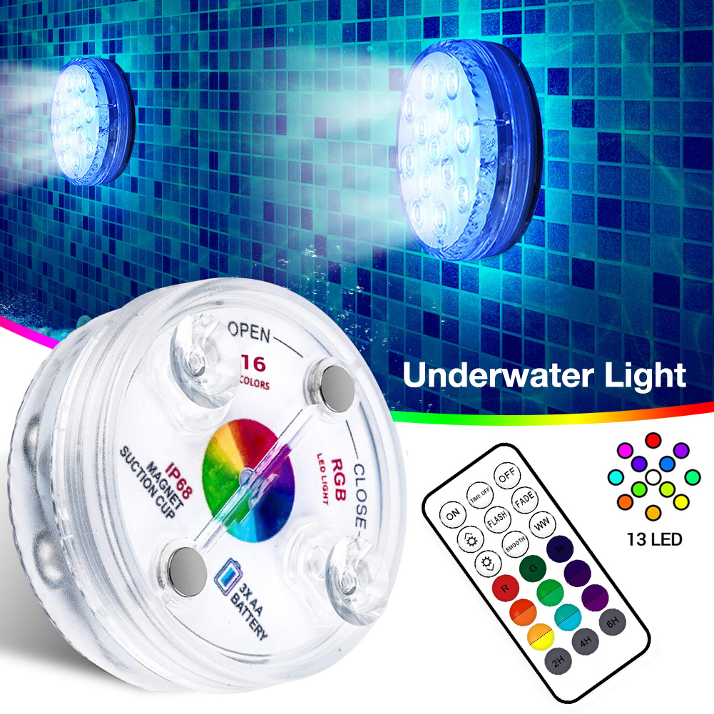 Colorful Pool Lamp with Remote - RGB LED Water Light - Halri