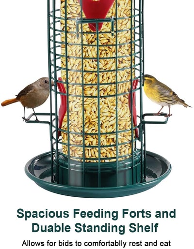 Durable Metal Squirrel Resistant Bird Feeder With 4 Ports