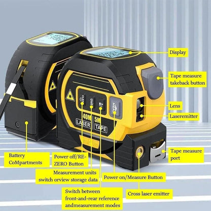 Multi Function Infrared Laser Measure Tape