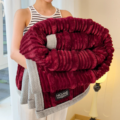 Cozy Soft Fleece Throw Blanket for Bed Sofa