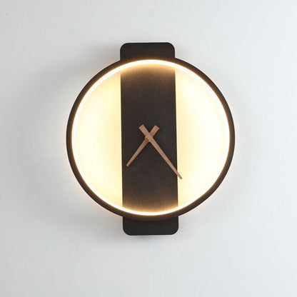 Stylish Round LED Clock Wall Light