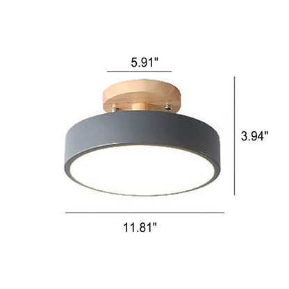 Simple Round LED Ceiling Light – Modern Semi Flush Mount
