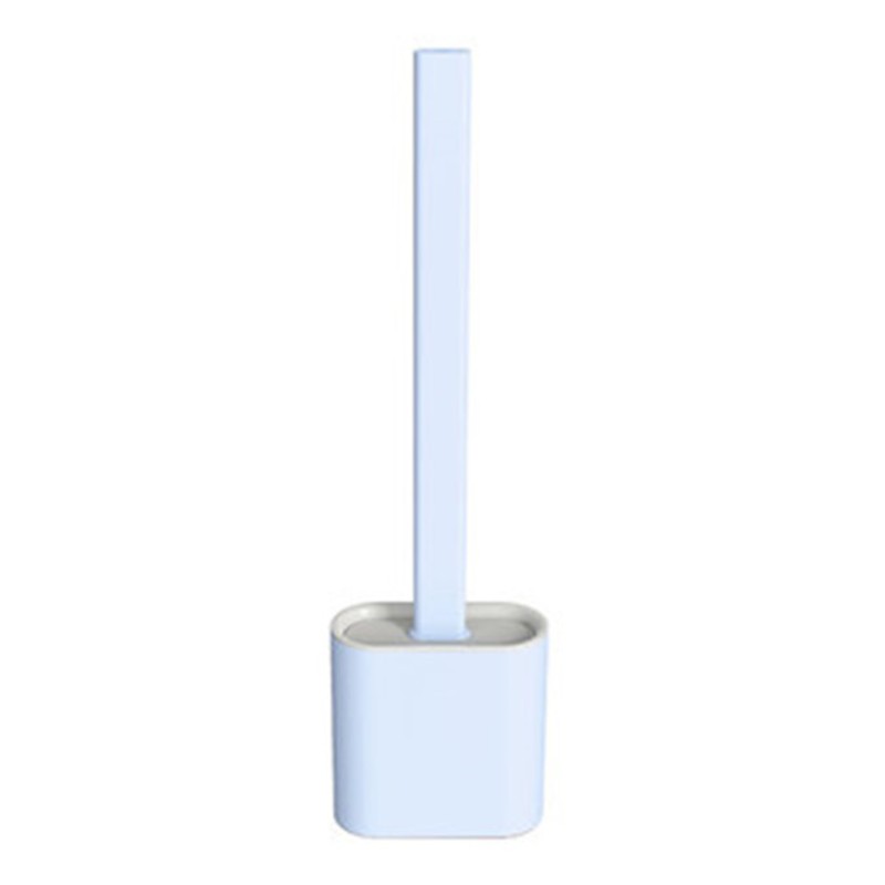 Soft Grip Toilet Brush Set with Long Handle and Holder