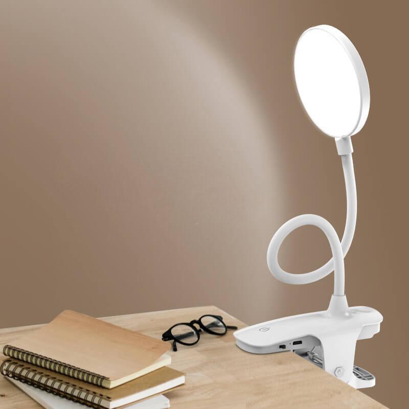 Compact LED Clip On Desk Lamp Portable Reading Light - Halri
