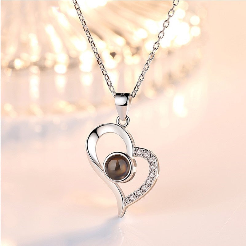 Romantic I Love You Language Heart Necklace