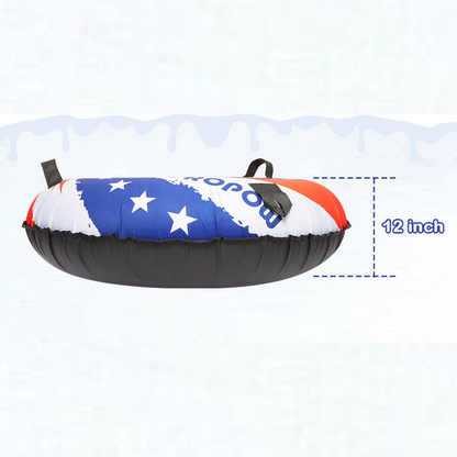 Durable Round Snow Sled Tube for Kids and Adults
