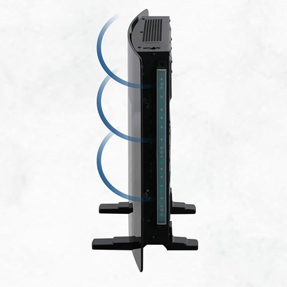 Electric LED Fireplace Space Heater with Real Flame Effect