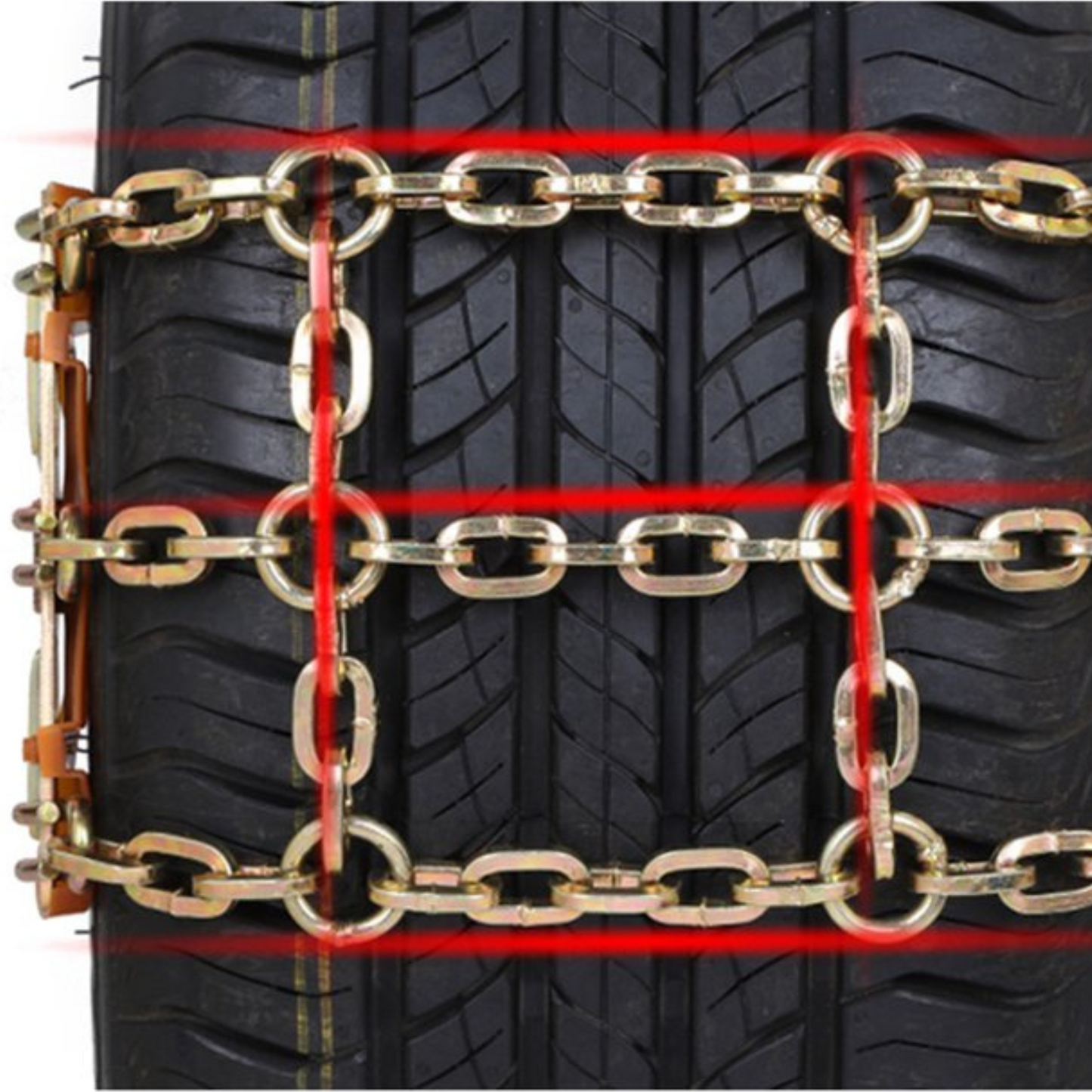 Premium Snow Tire Chains for Trucks and SUVs 8 Piece Set