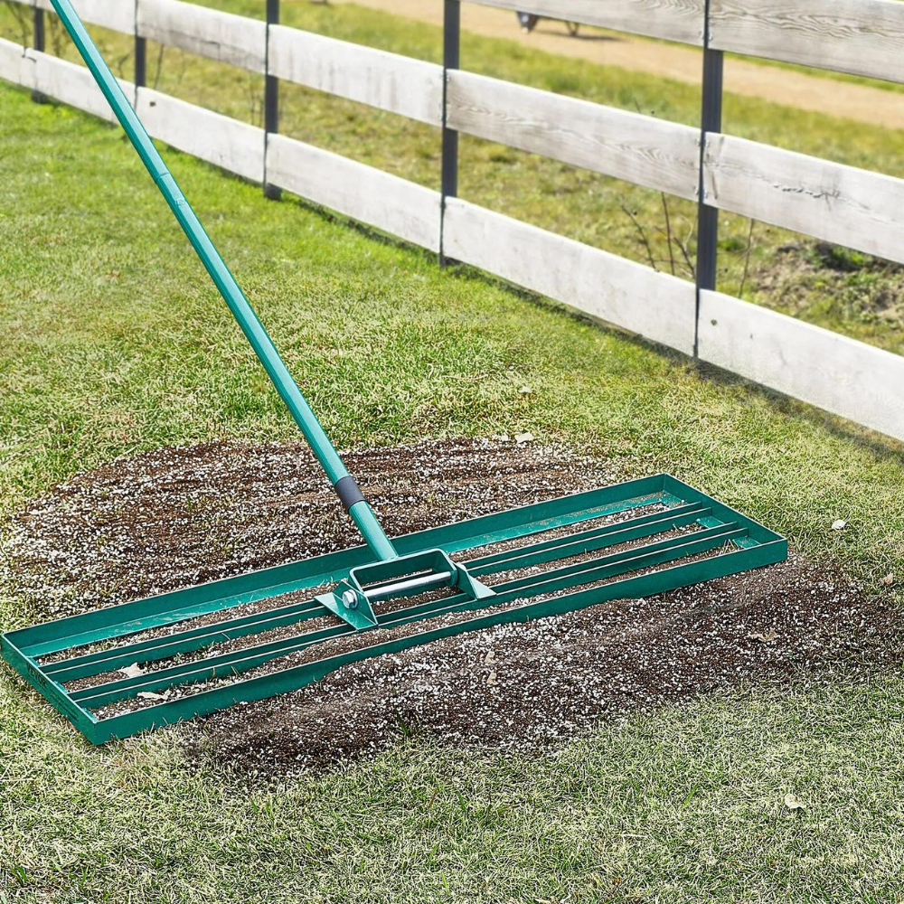 Extra Wide Garden Rake Yard Soil Leveler