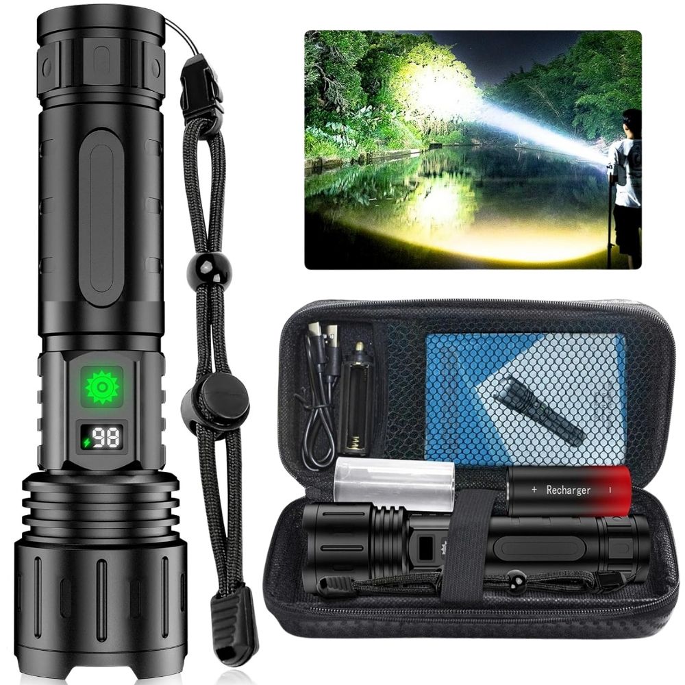 Bright Zoom Rechargeable LED Torch Flashlight - Halri