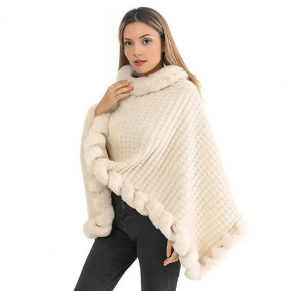 Soft Faux Fur Wrap Coat for Ladies