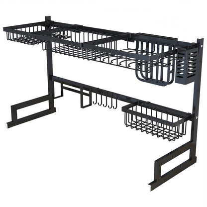 Space Saving Stainless Steel Sink Dish Rack Organizer