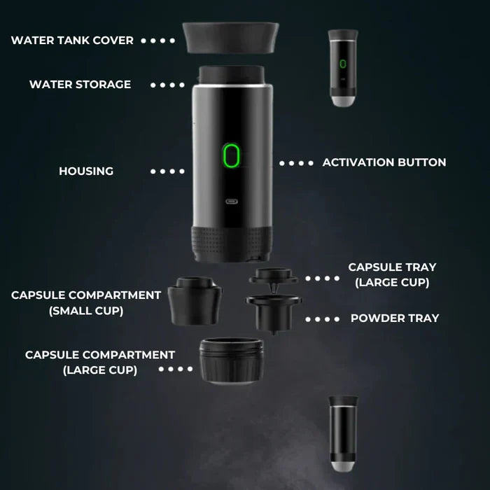 Compact Travel Coffee Brewer 3-in-1