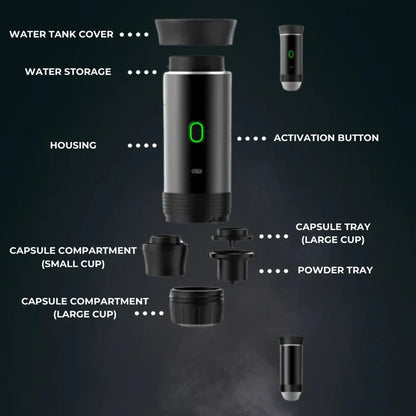 Compact Travel Coffee Brewer 3-in-1